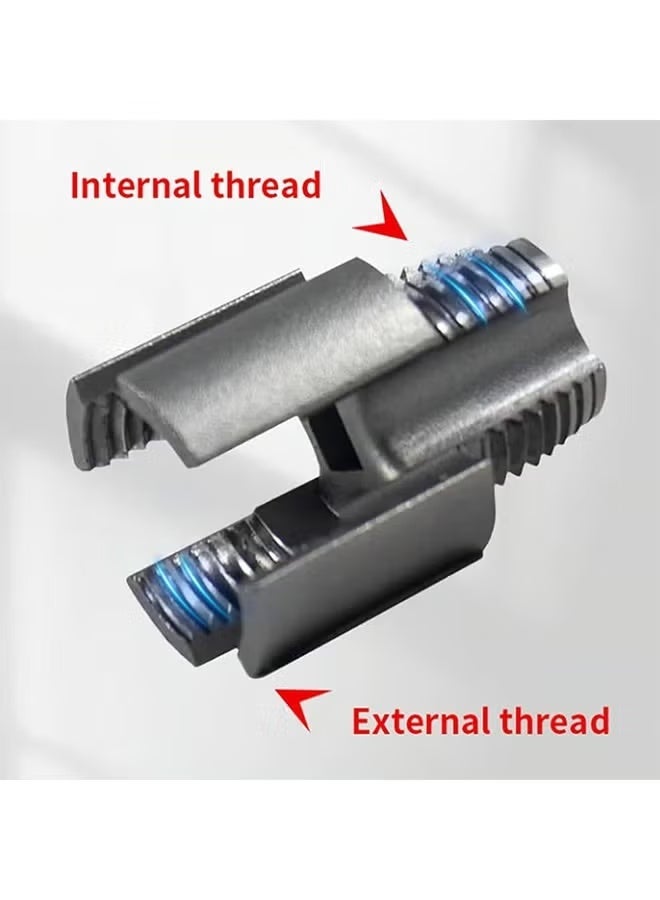 Integrated Internal & External Pipe Threading Tool, Pvc Threading Tool Kit, Electric Drill Compatible PVC Pipe Threader Kit with Various Die Sizes, Pipes Threader Plumbing Tools (1/2" + 3/4") - Image 3
